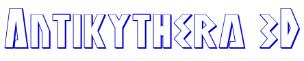 Antikythera 3D フォント